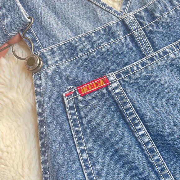 Ikeda Vintage Denim Short Overalls Size Medium Made in Canada - Picture 5 of 7
